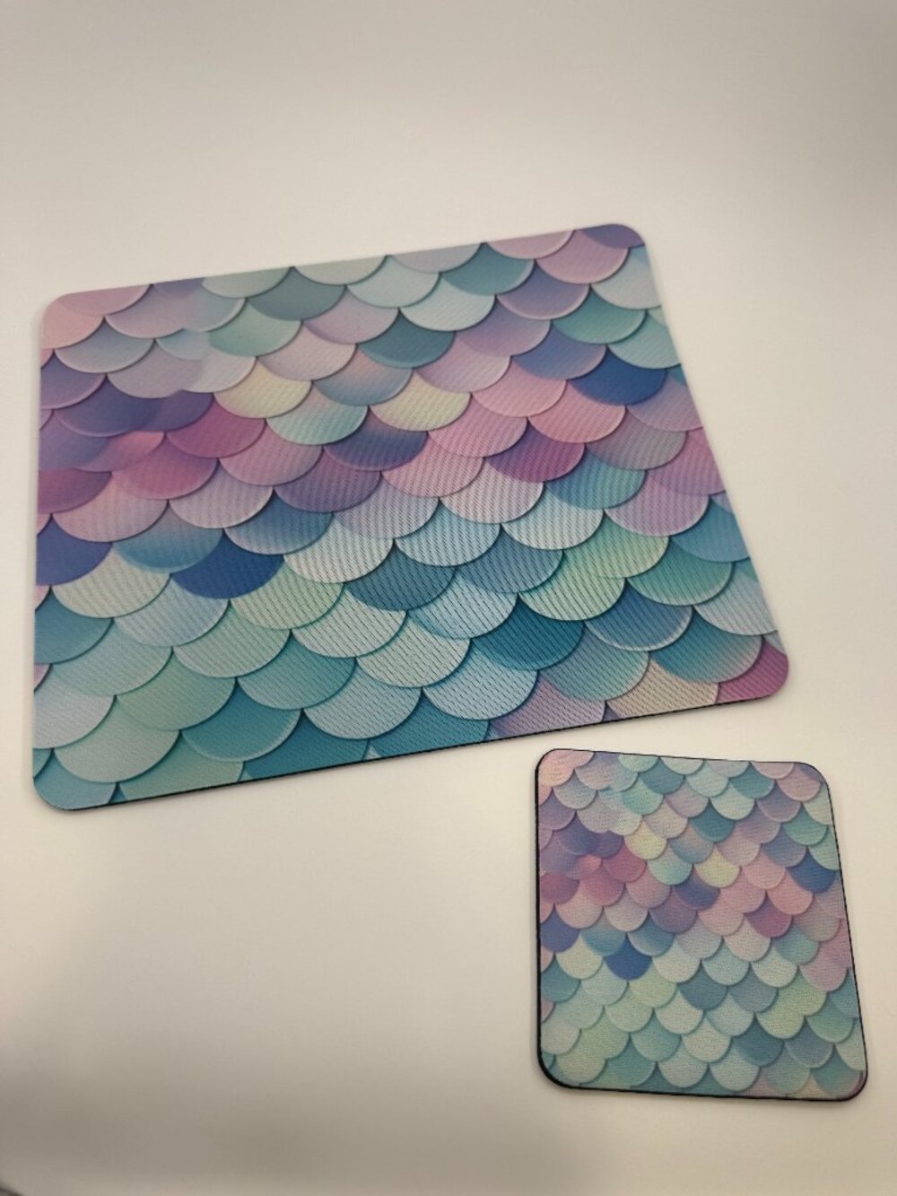 NEW! Beautiful Mermaid Tail Mouse Pad & Coaster Set